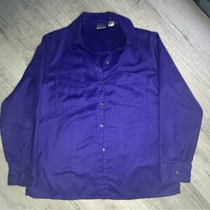 Chicos Suede Purple Button Up